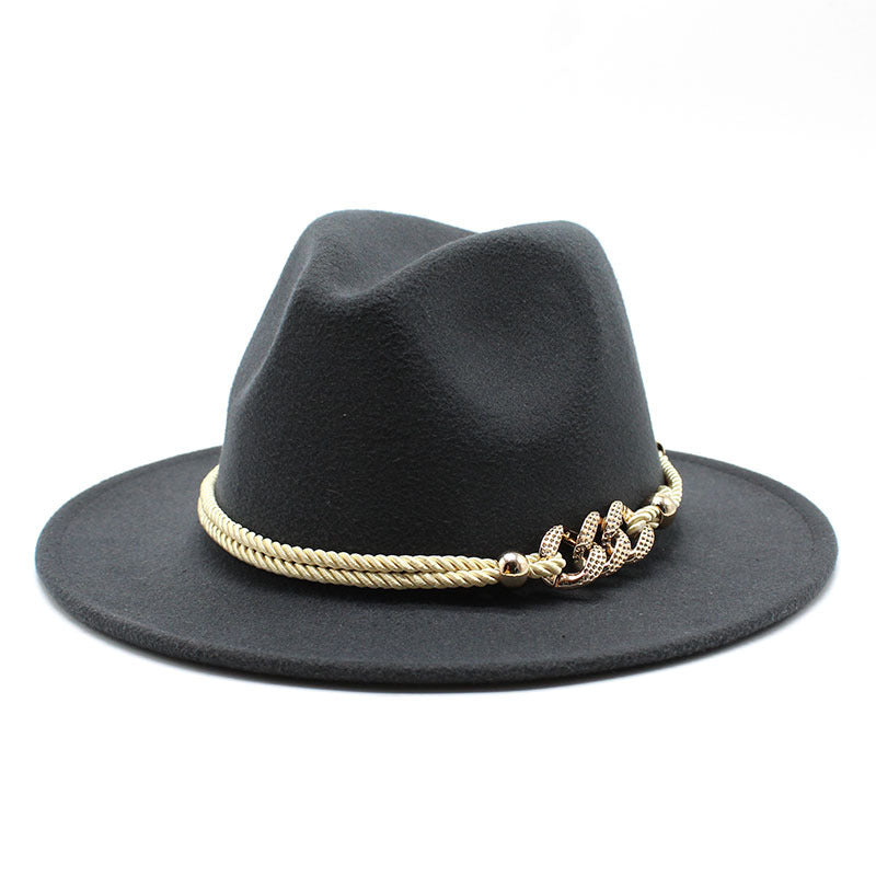 TheCapSpot - Fedora Gold Chain Hat