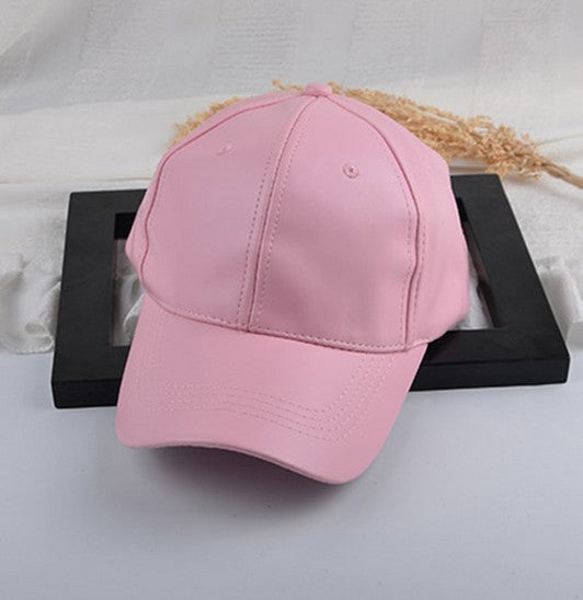 TheCapSpot - Leather Solid Modern Baseball Cap