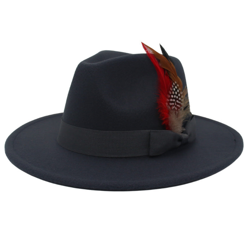TheCapSpot - Feather Broad Brimmed Hat