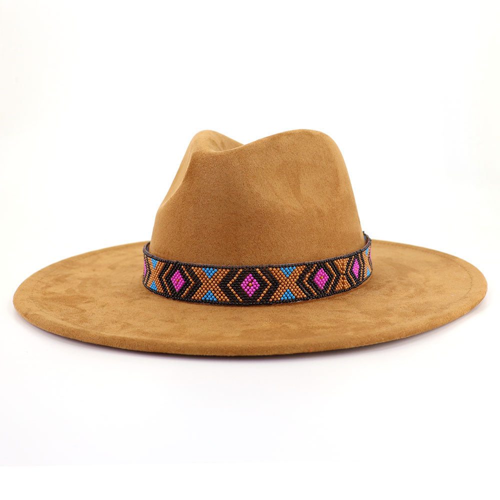 Women's Bohemian Broad-brimmed Hat Flat Edge