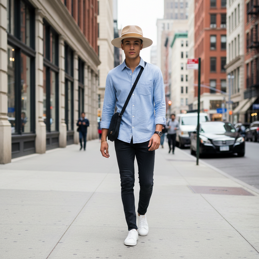 TheCapSpot - Worthy Linen Fedora W/Strap