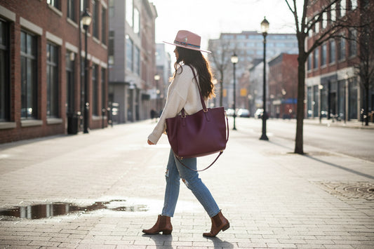 A black felt cap with a decorative pendant on the crown, set against a white background.