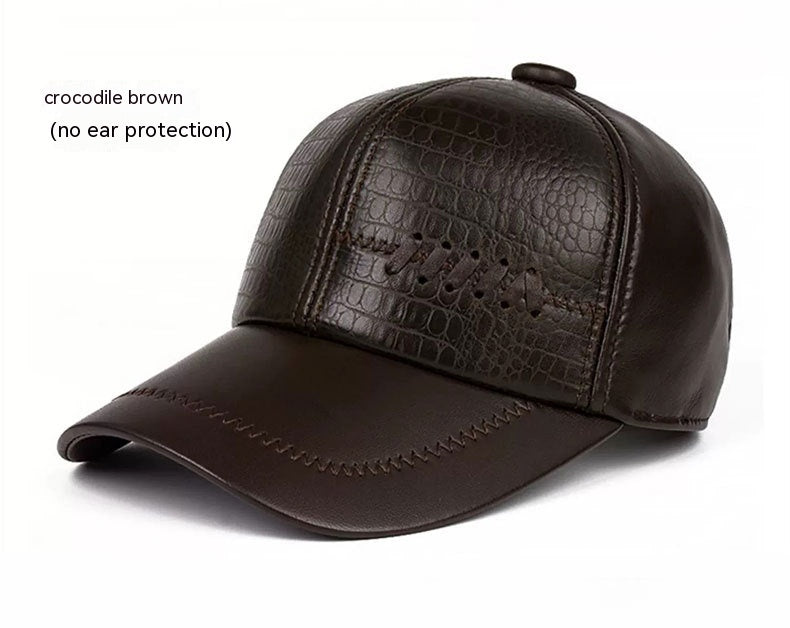 TheCapSpot - Crocodile Pattern Leather Cap