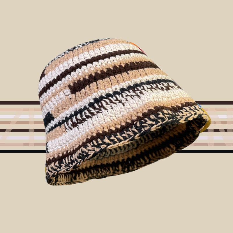 TheCapSpot -Color Handmade Striped Knitted Hat Children