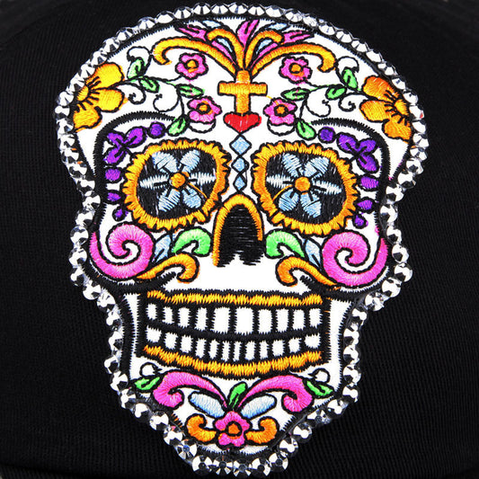 Skull Embroidered Baseball Cap