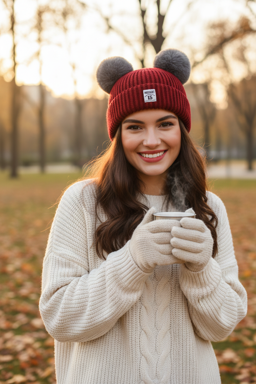 Kylie Kids Wool Beanie Hat – Unisex, Autumn/Winter