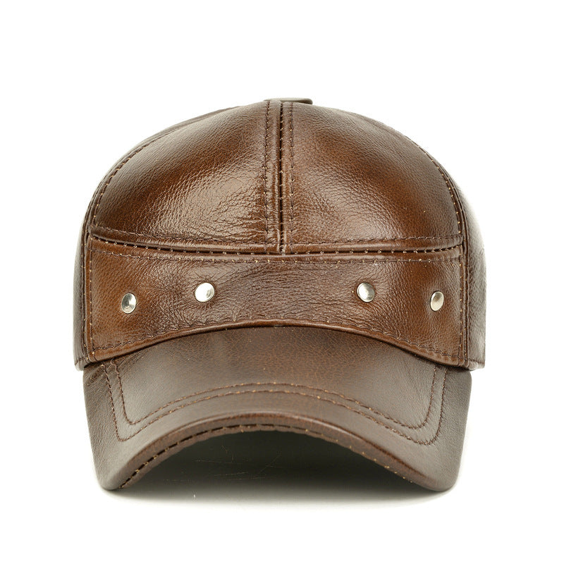 TheCapSpot - Genuine Leather Baseball Cap