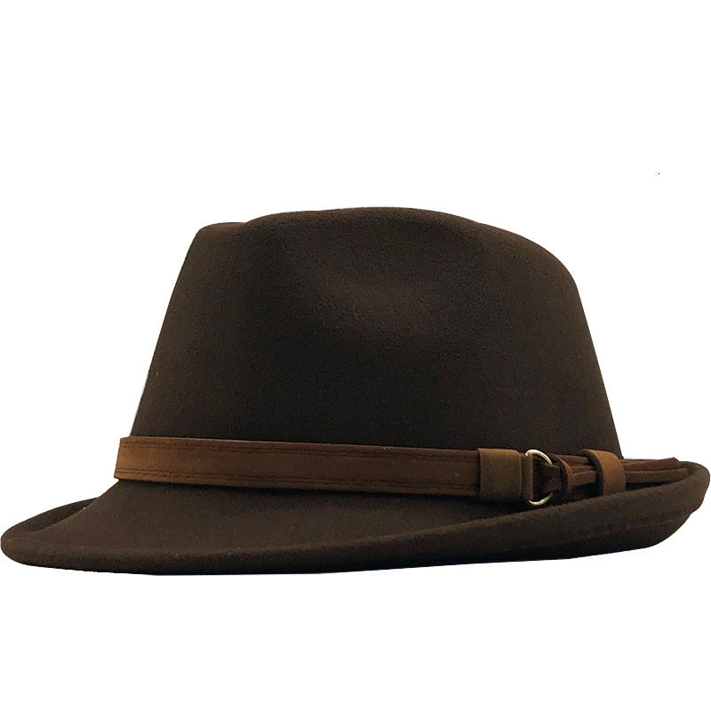 European And American Autumn And Winter Woolen Plain Hat