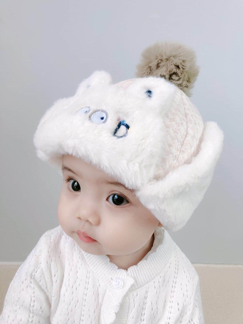 Plush baby hat