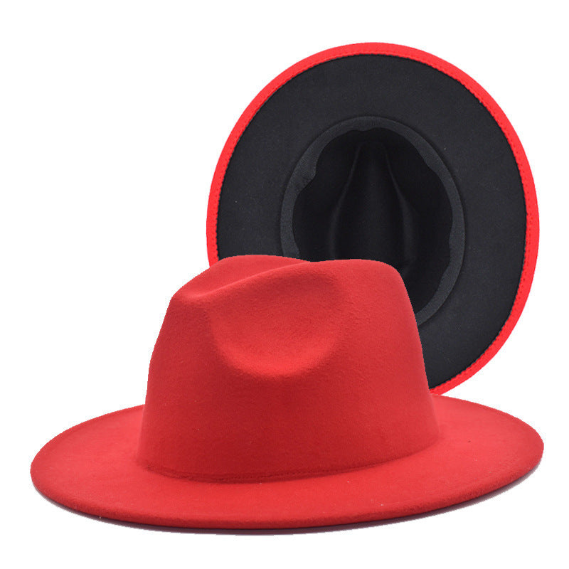 Flat Brim Jazz Hat Men's European And American Popular Hat