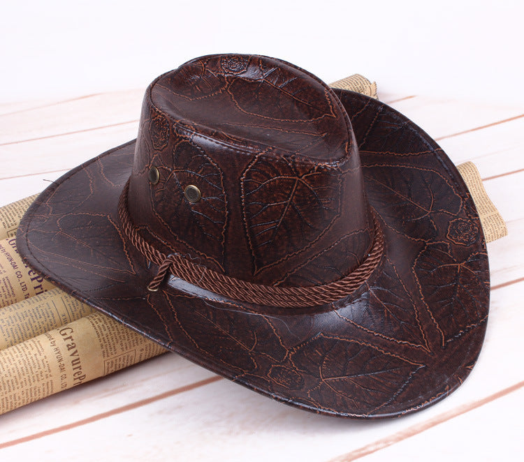 The CapSpot - Leather Straw Hat