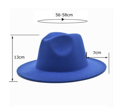Flat Brim Jazz Hat Men's European And American Popular Hat