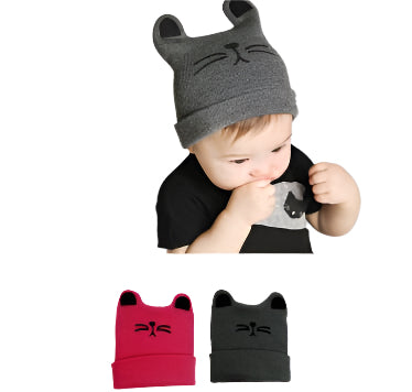 Baby Newborn Baby Knitting Cartoon Child Children Girls Cat Ear Hat Beanie Hat Warm Autumn Winter