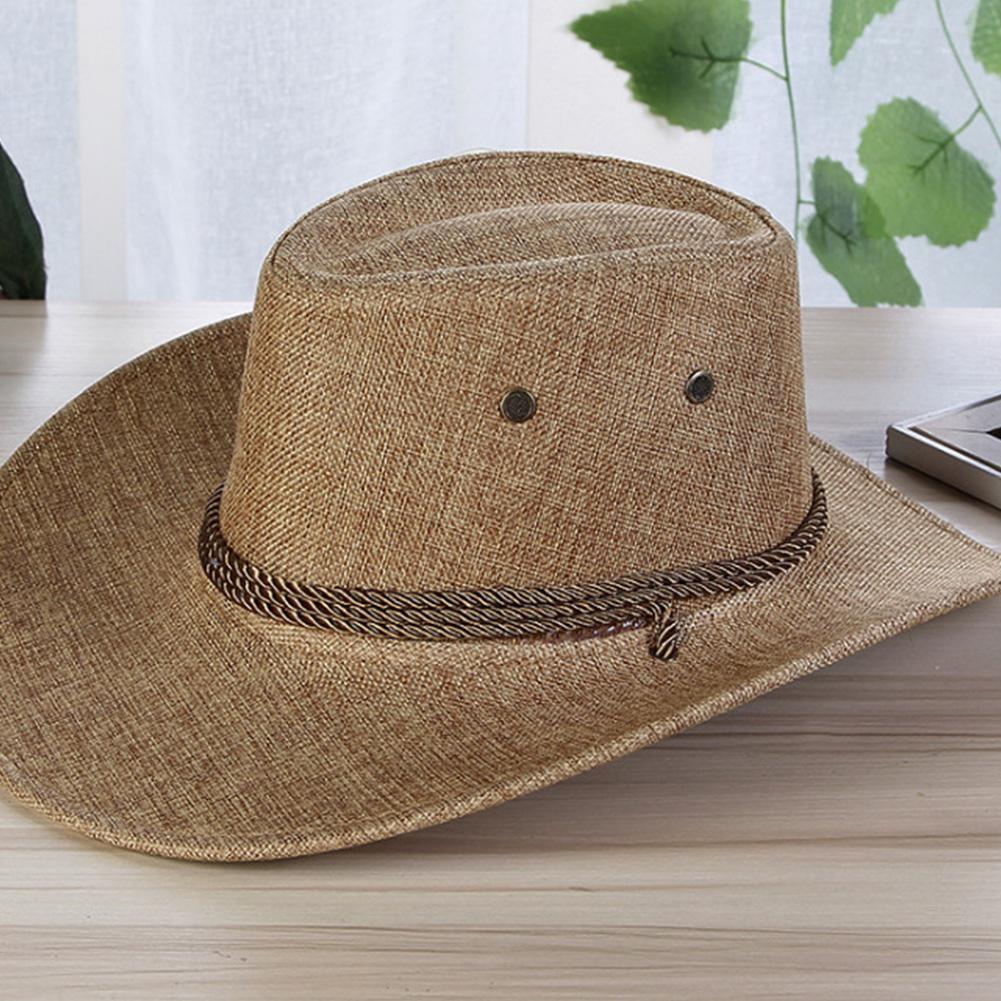 TheCapSpot - Linen Solid Color Cool Western Cowboy Hats