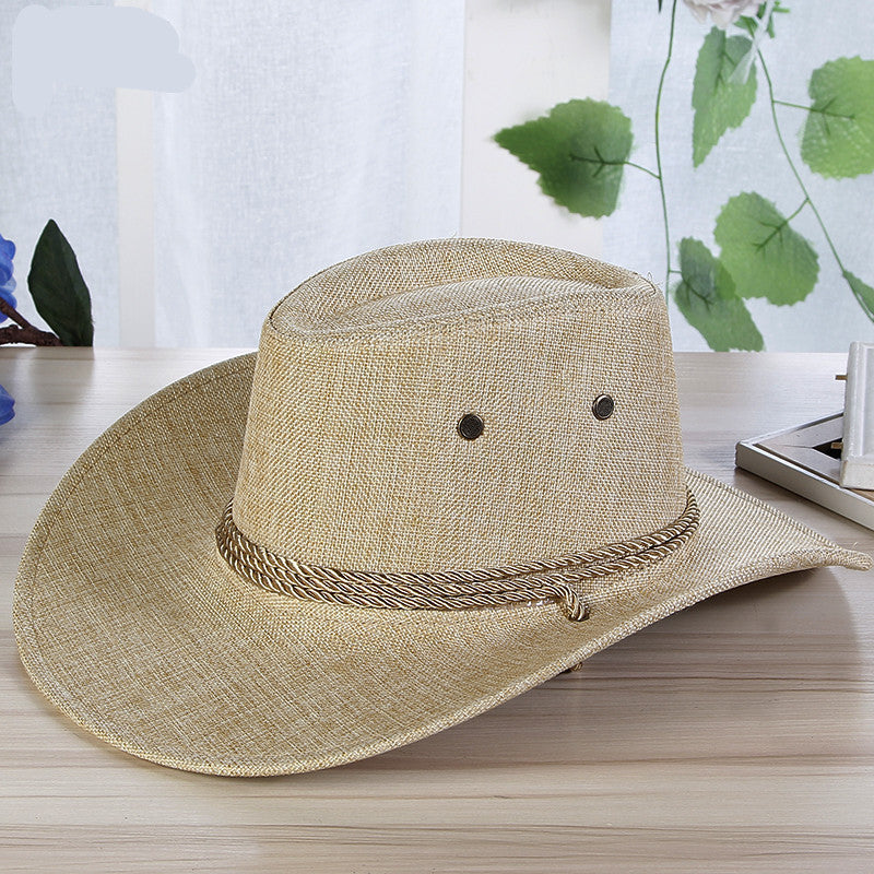 TheCapSpot - Linen Solid Color Cool Western Cowboy Hats