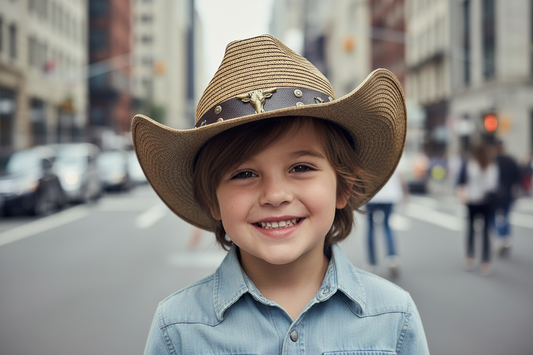 TheCapspot - Youth Bradley Jazz Straw Hat