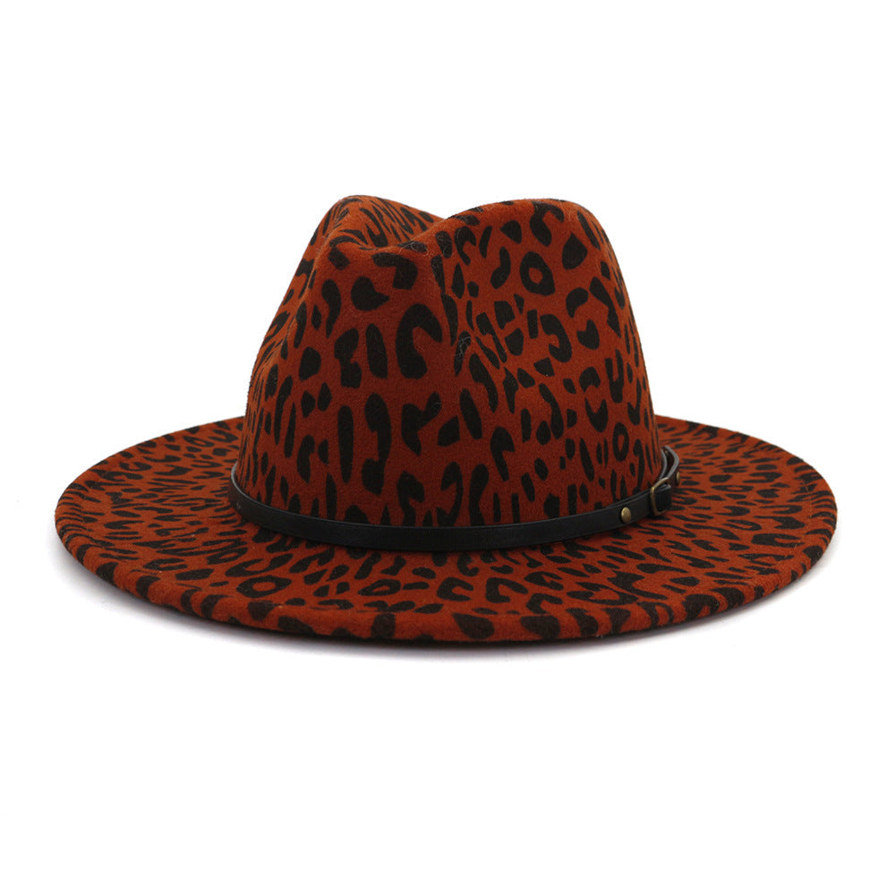 TheCapSpot - Austin Fedora Animal Print W/band