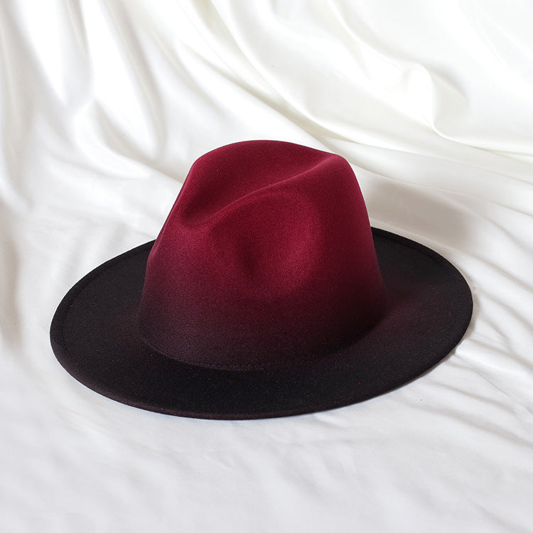 TheCapSpot - Gradient Color Topper Flat Brim Jazz Top Hat