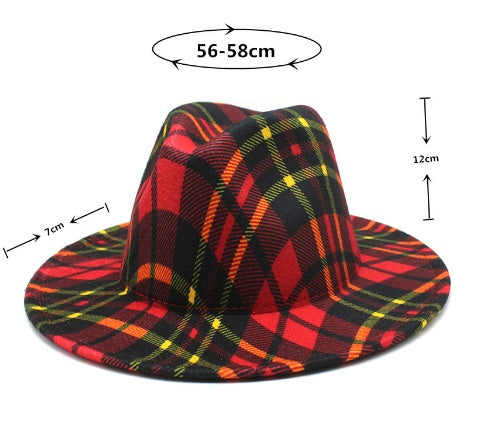 TheCapSpot -Plaid Fedora Hat
