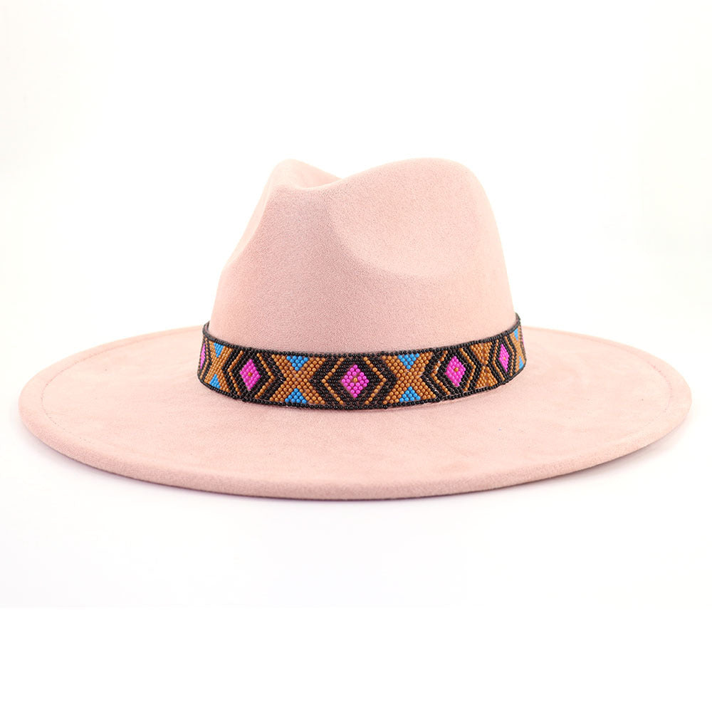 Women's Bohemian Broad-brimmed Hat Flat Edge