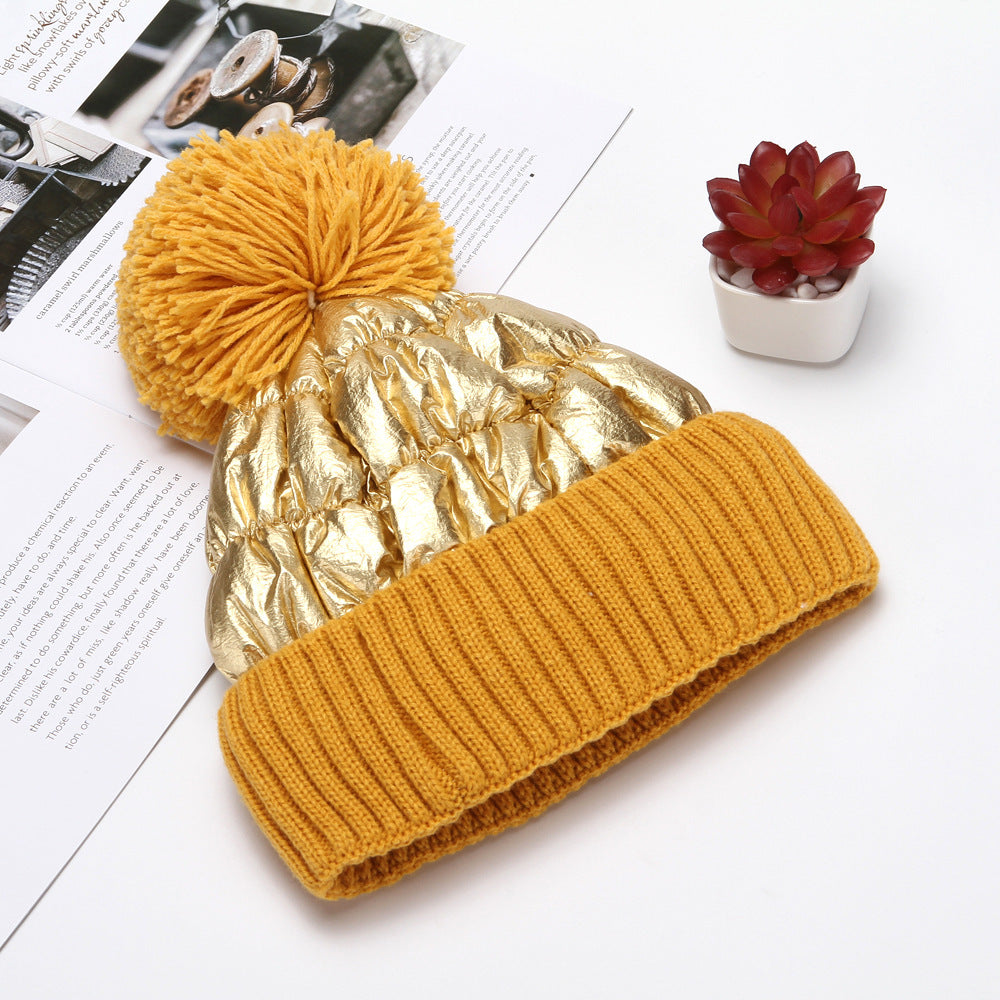 All-match thick woolen hat, ladies warm hat, knitted hat