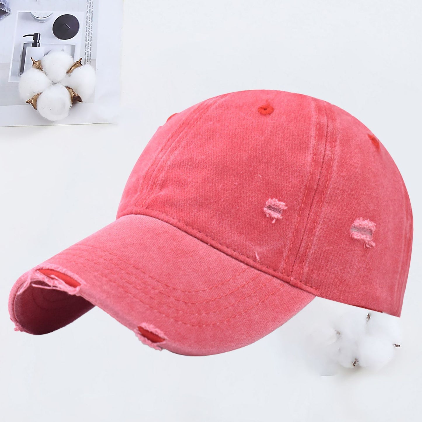 TheCapSpot - Women's Vintage Sunshade Retro Soft Peaked Cap