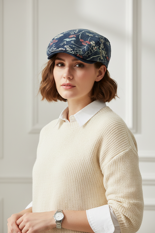 Hoover Floral Embroidered Cotton Sun Hat