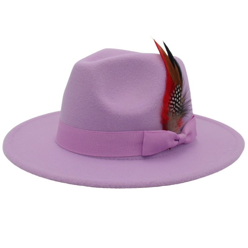 TheCapSpot - Feather Broad Brimmed Hat
