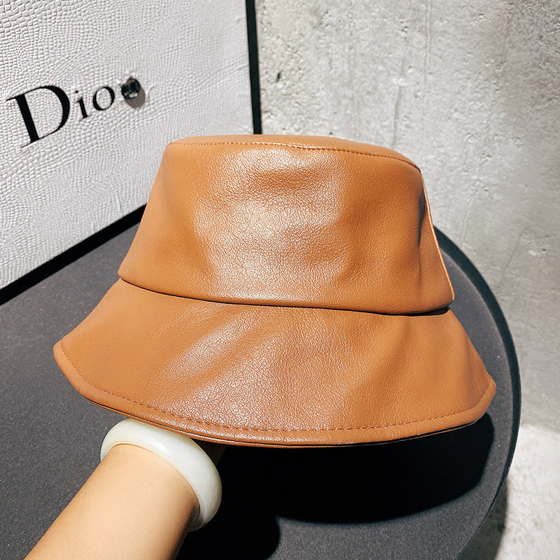 The CapSpot - Leather Basin Hat Wide Brim Cover Face Hat
