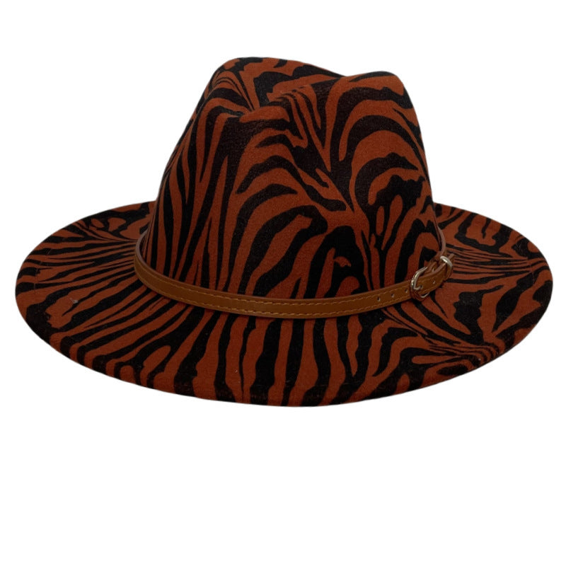 TheCapSpot - Sanderson Animal Print Fedora w/band