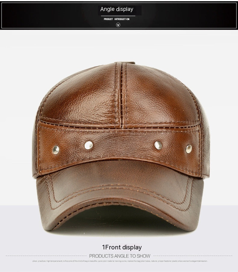TheCapSpot - Genuine Leather Baseball Cap