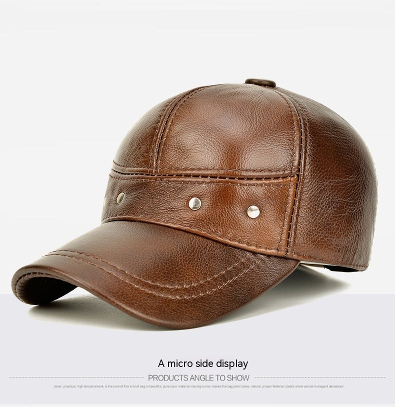 TheCapSpot - Genuine Leather Baseball Cap