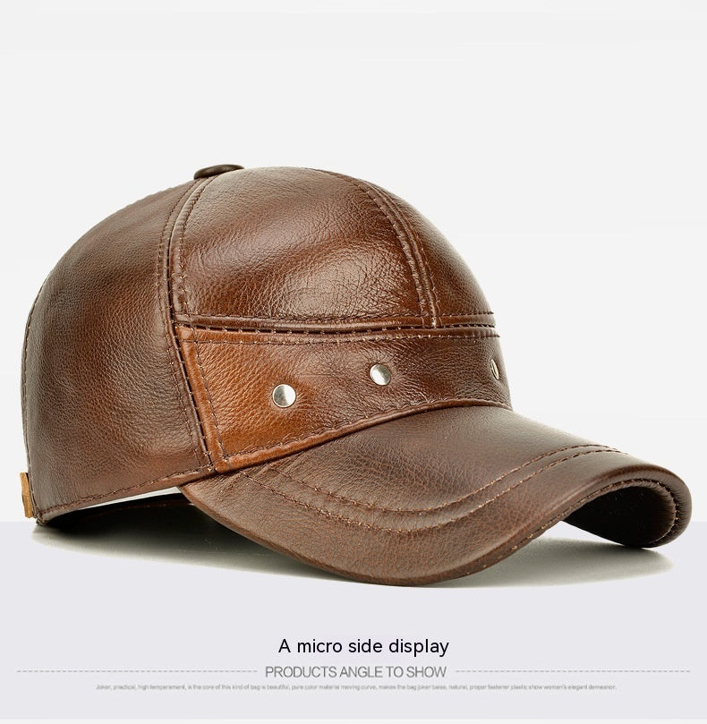 TheCapSpot - Genuine Leather Baseball Cap
