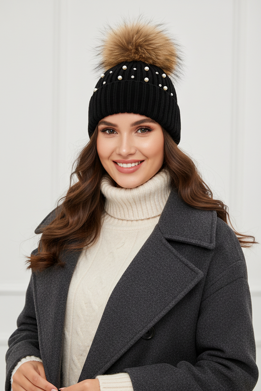 Fallbrook Pearl Knitted Beanie Hat for Women