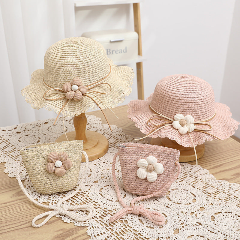 TheCapSpot- Girls' Sun-proof Sun Straw Hat Bag