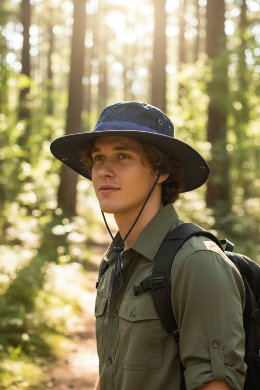 Mountaineering Fisherman Hat with Mesh Sunshade