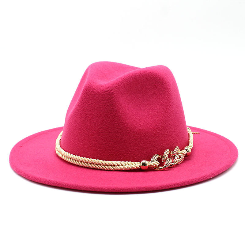 TheCapSpot - Fedora Gold Chain Hat