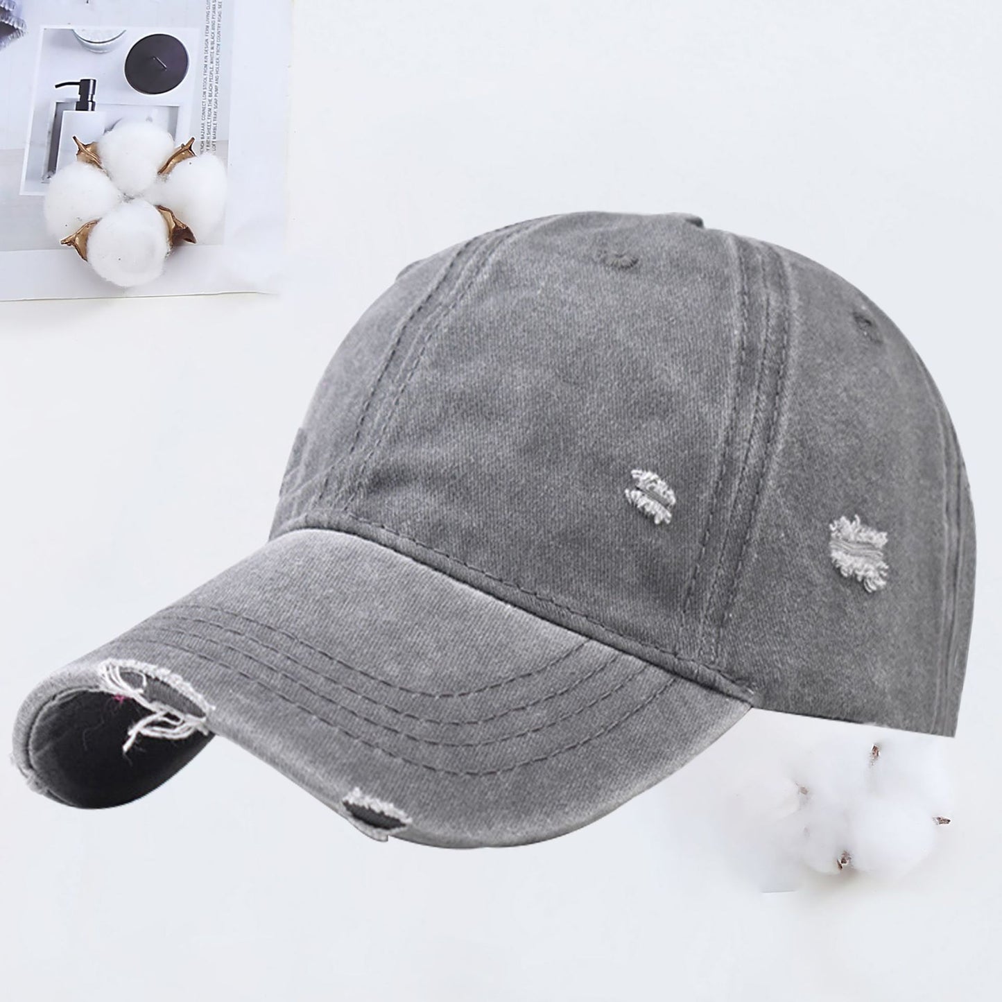 TheCapSpot - Women's Vintage Sunshade Retro Soft Peaked Cap