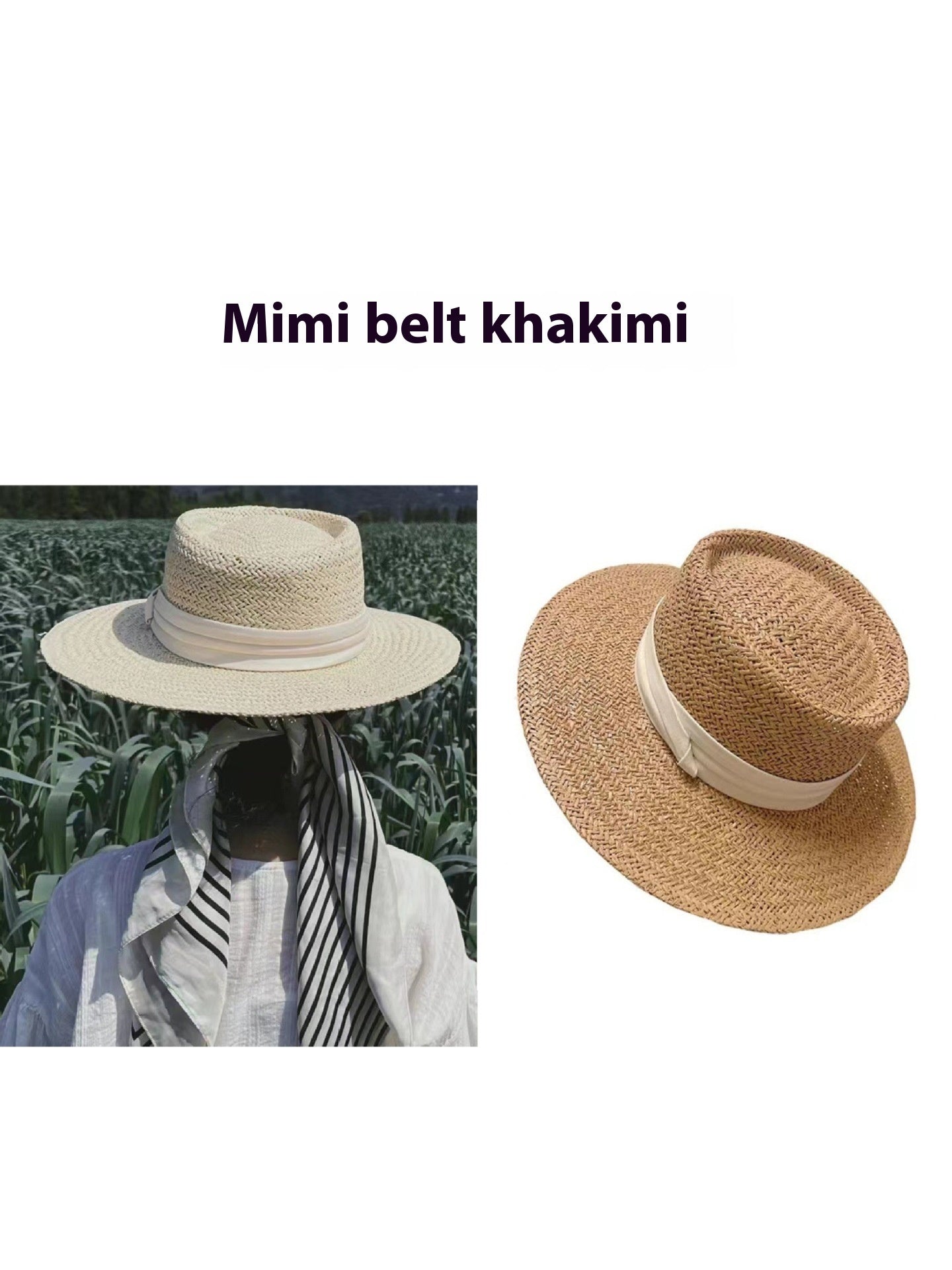 TheCapSpot - Solid Ribbon Straw Hat