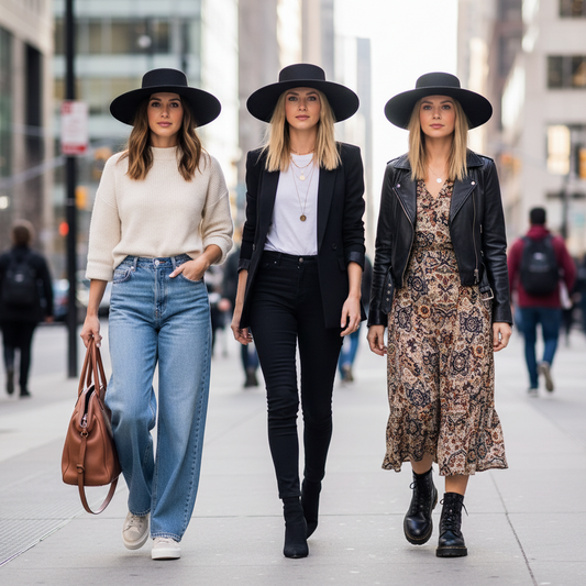 Black fedora hat on a white background