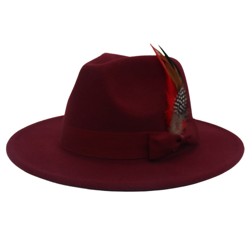 TheCapSpot - Feather Broad Brimmed Hat