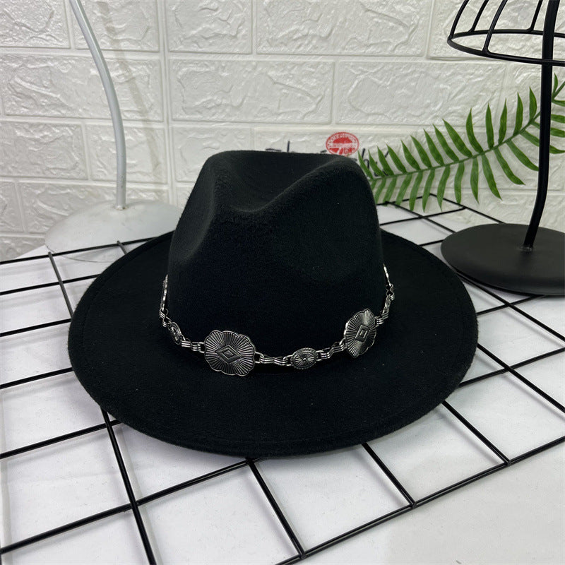 TheCapSpot - Chain Fedora Cap