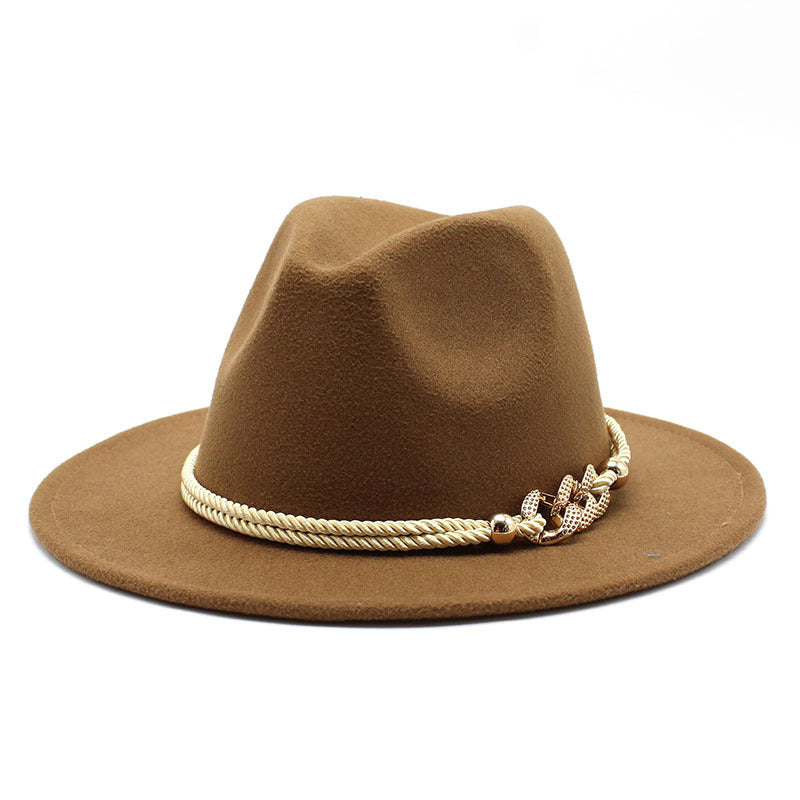 TheCapSpot - Fedora Gold Chain Hat