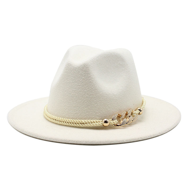 TheCapSpot - Fedora Gold Chain Hat