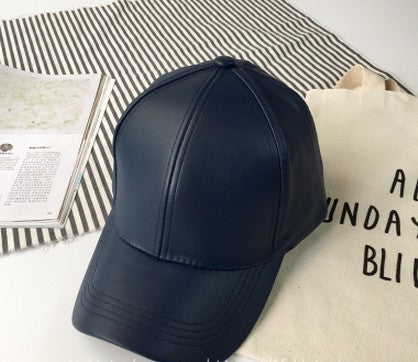 TheCapSpot - Leather Solid Modern Baseball Cap