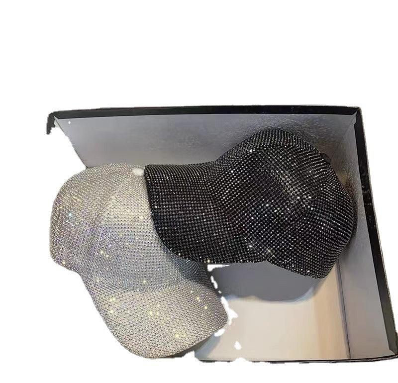 Simple Solid Color Handmade Diamond Cap