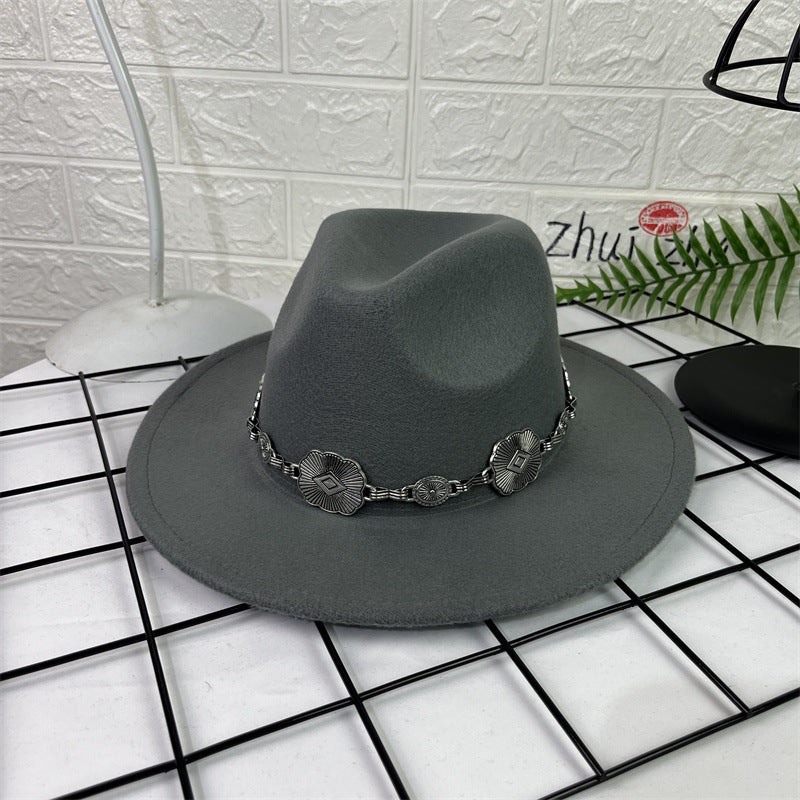 TheCapSpot - Chain Fedora Cap