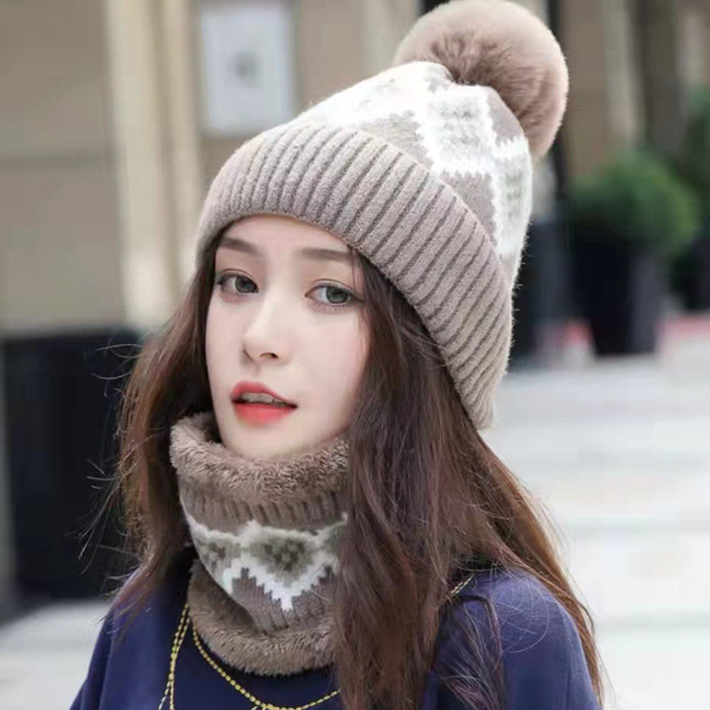 TheCapSpot - Hat Women's Wool Cute Versatile Scarf Plush