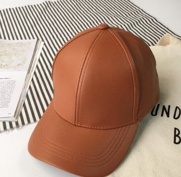 TheCapSpot - Leather Solid Modern Baseball Cap