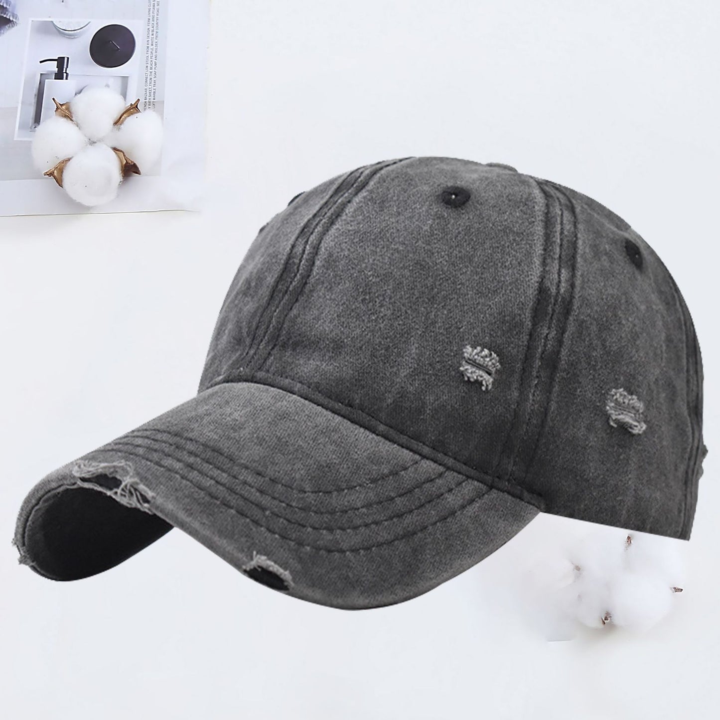 TheCapSpot - Women's Vintage Sunshade Retro Soft Peaked Cap